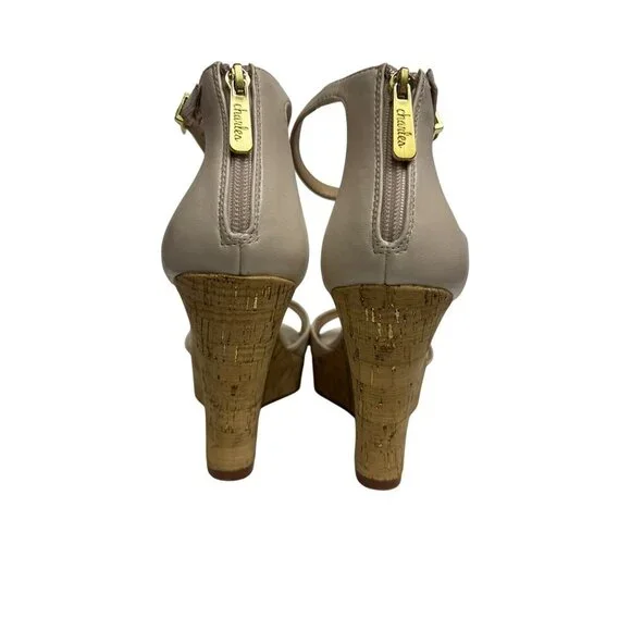 Charles David Lolis Women's Wedge Sandal Heel Shoes Sand Tan Cork Size 10 - Picture 5 of 10